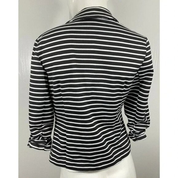 Cato stripped 3/4 sleeve Blazer Single Button - Picture 5 of 7